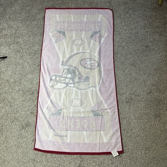 Vintage San Francisco 49ers Beach Towel 1996 Approx 30”x60” NFL NFLP  NFC West - Picture 9 of 10